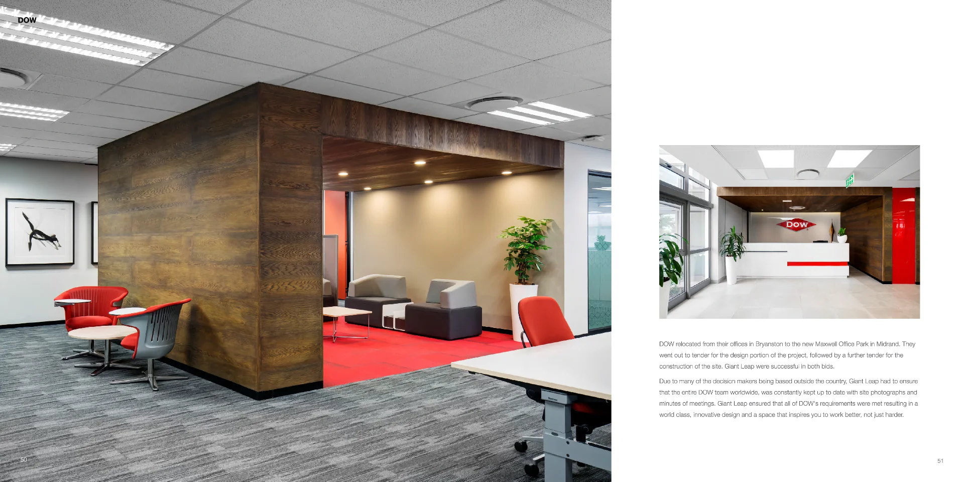 an office with a desk and chairs in it