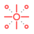 Radial node map icon