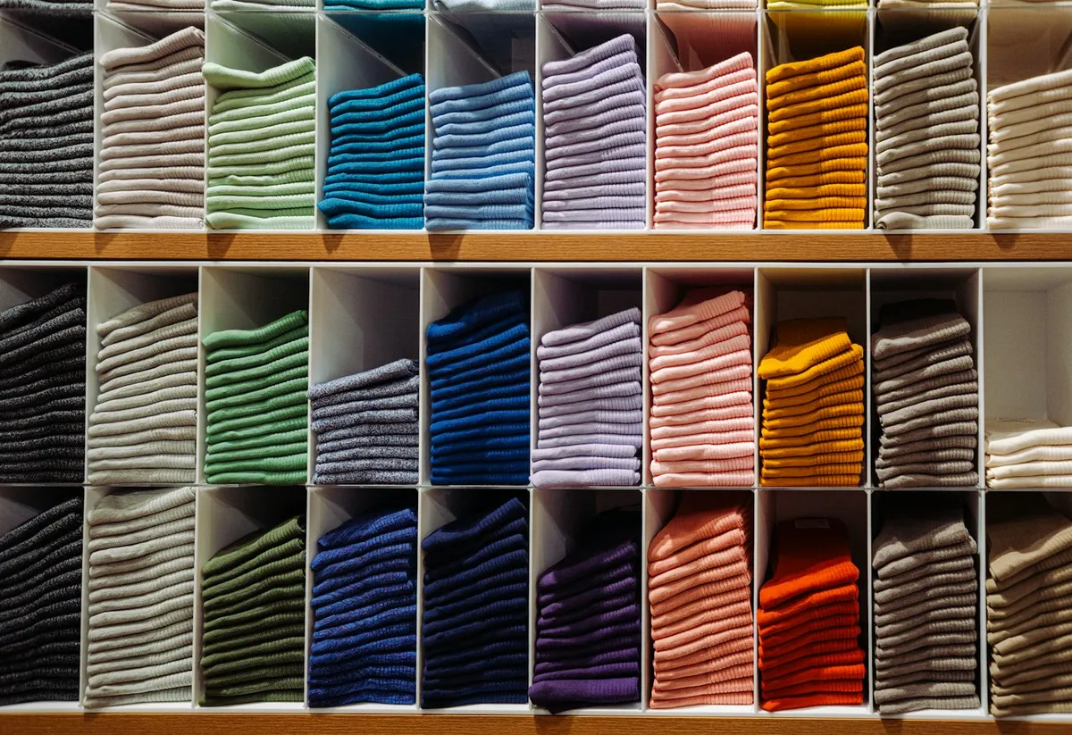 Socks sorted by colour