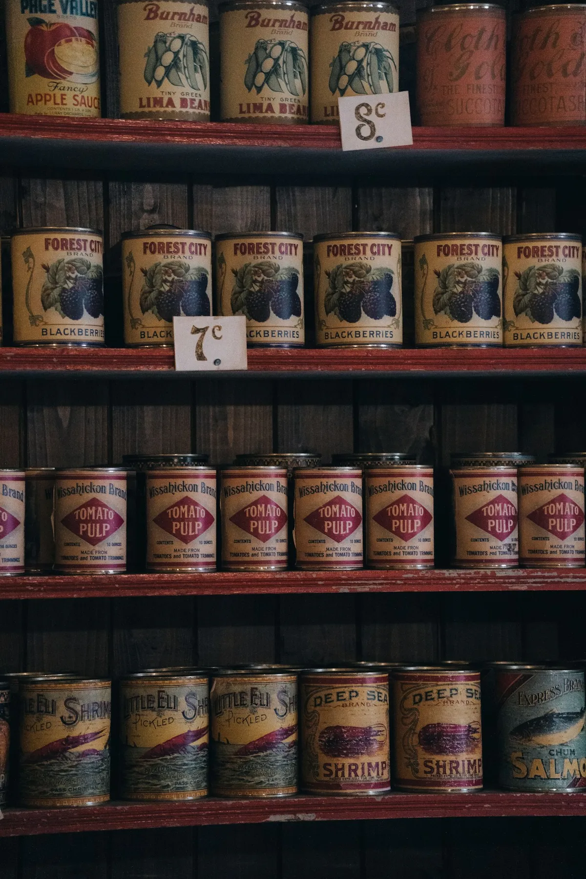 Canned goods, one label, many products