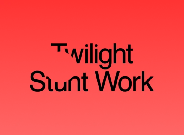 Twilight Stunt work Logo on a red background