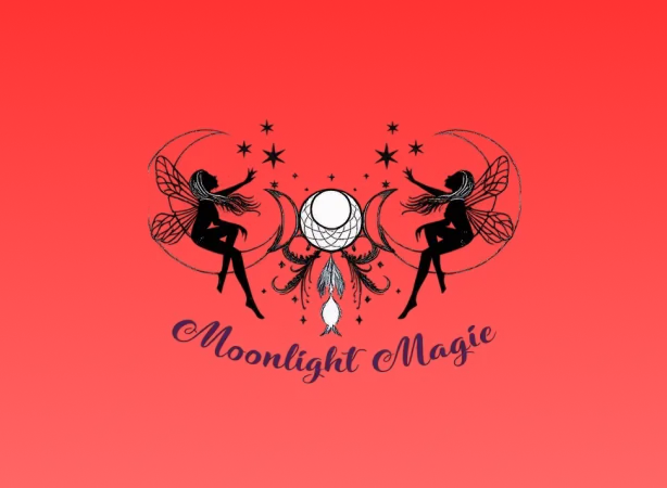 Moonlight Magic Logo on a red background