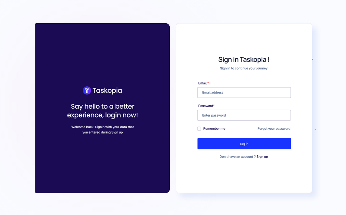 log in