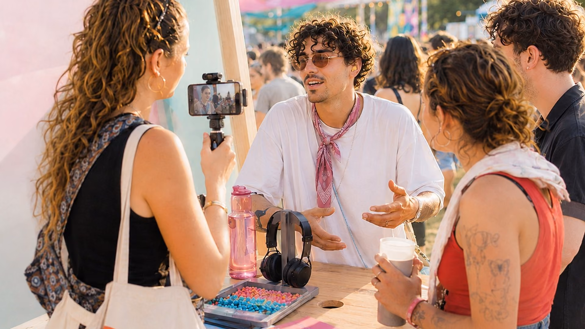 Créateurs de contenu au festival Rock en Seine 2025 pour Generali
