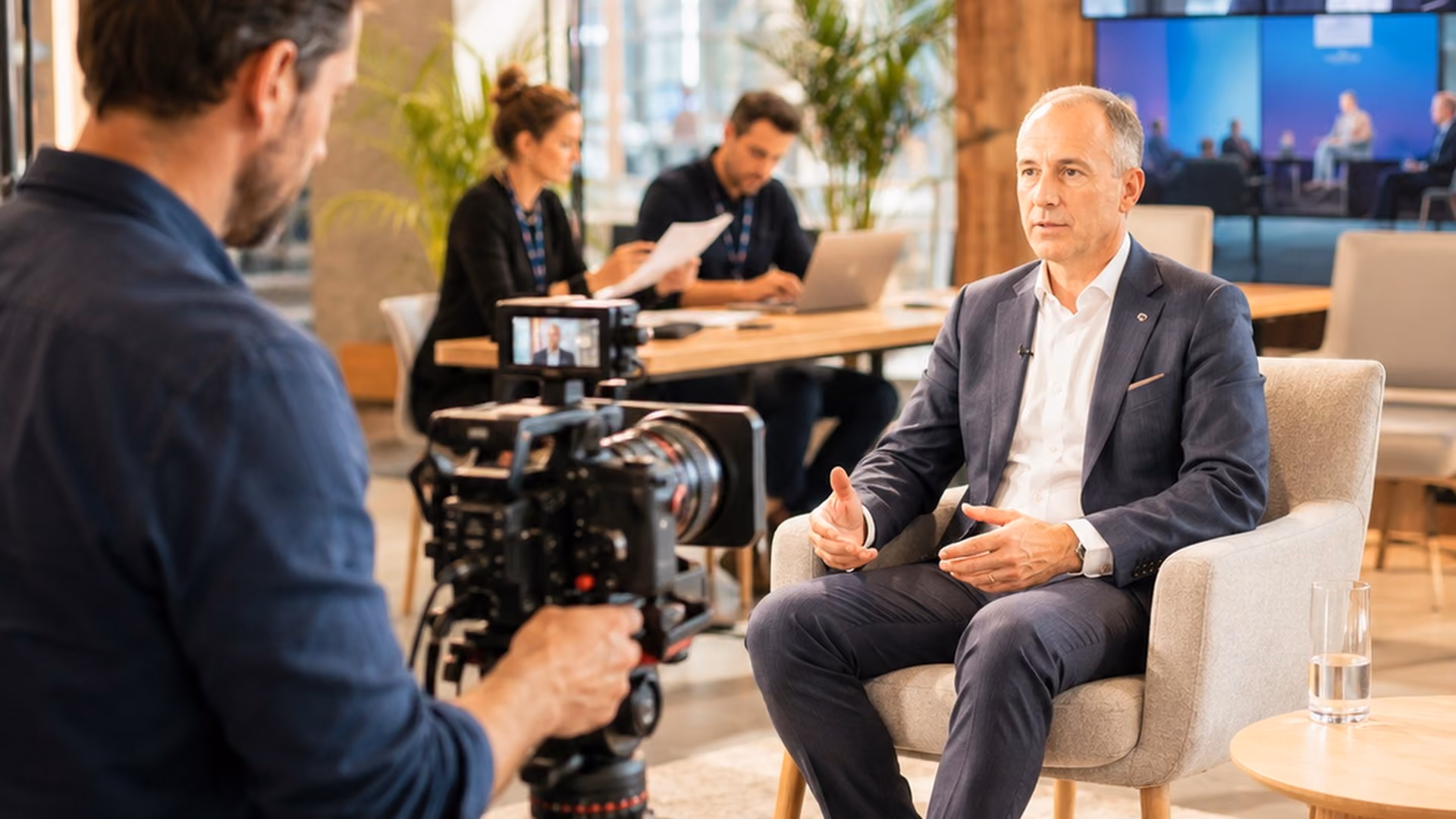 Tournage d'une interview au Dell Technologies Forum