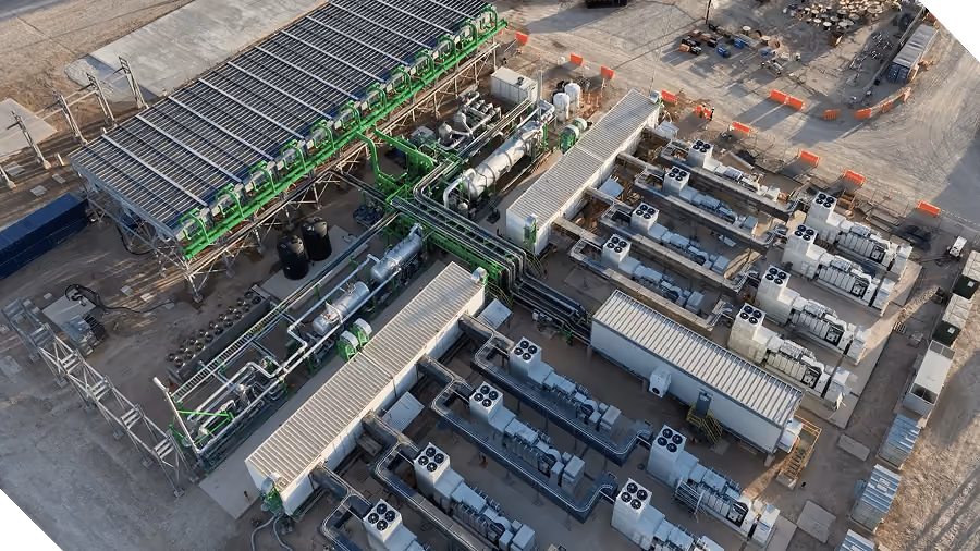 A birdseye view of a factory