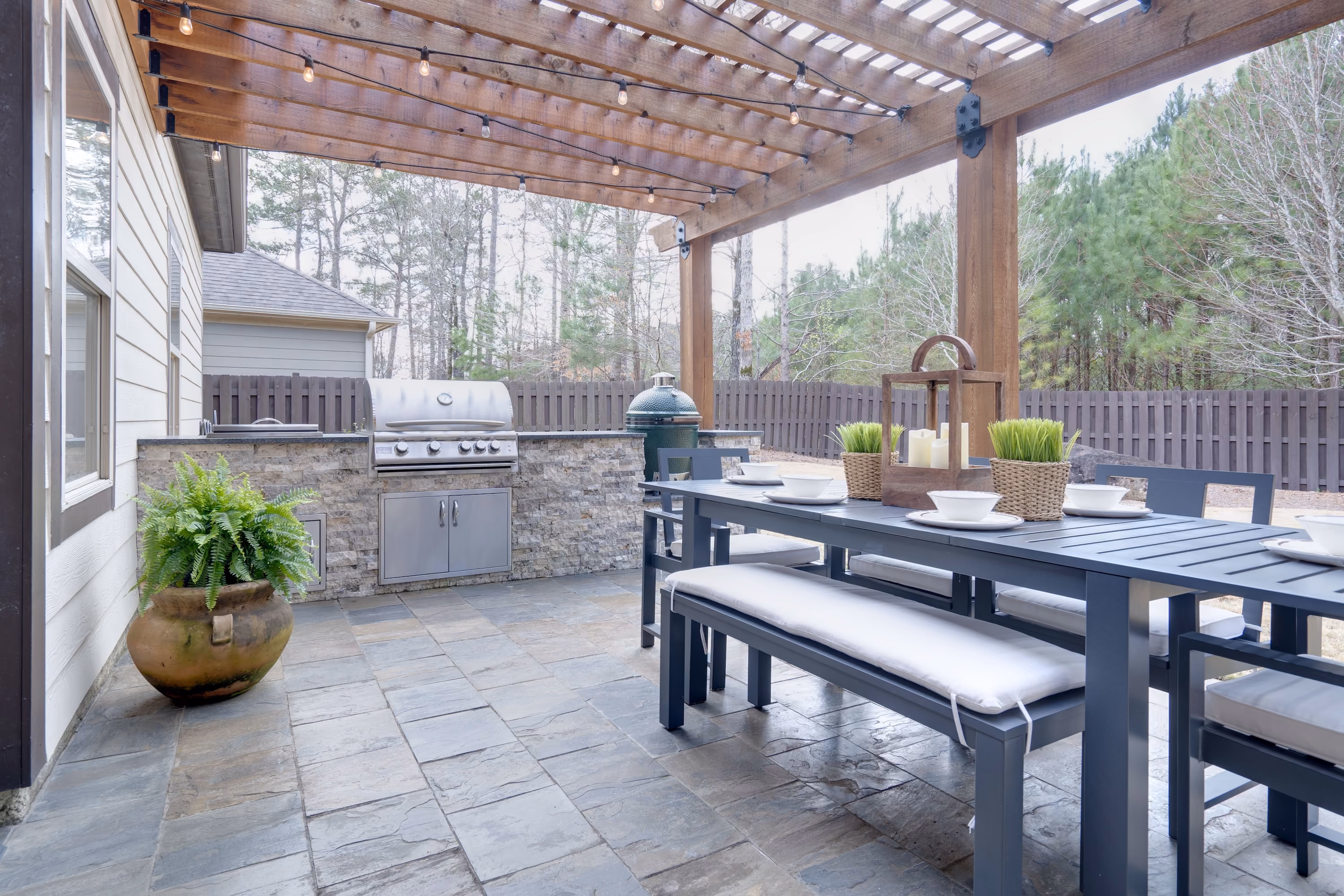 Outdoor community grills stock image 