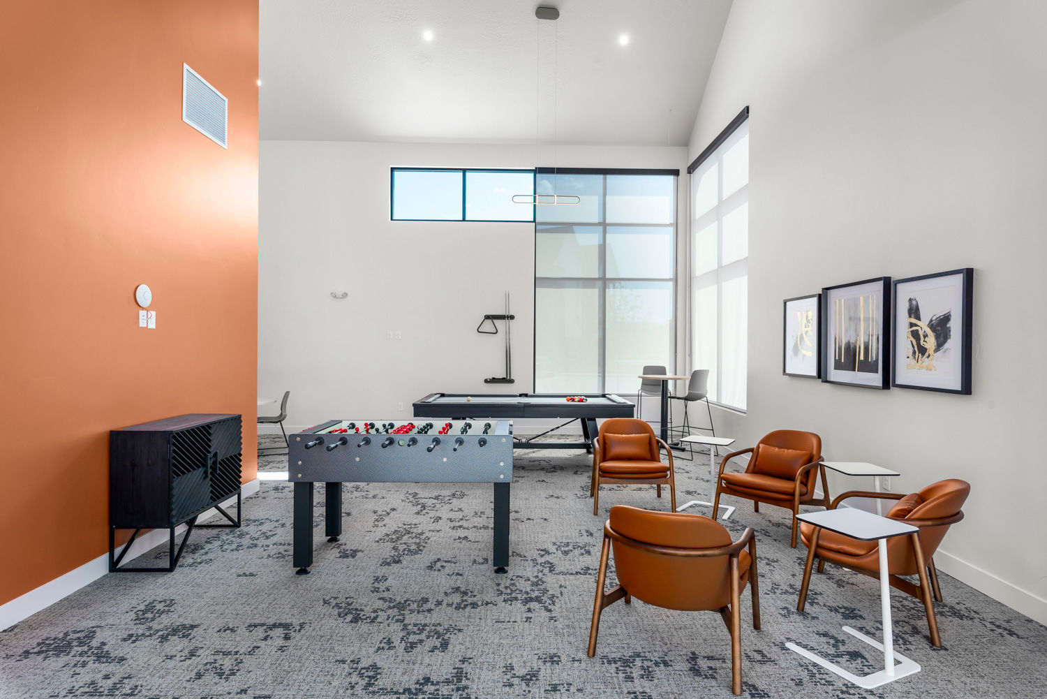 Foosball table area