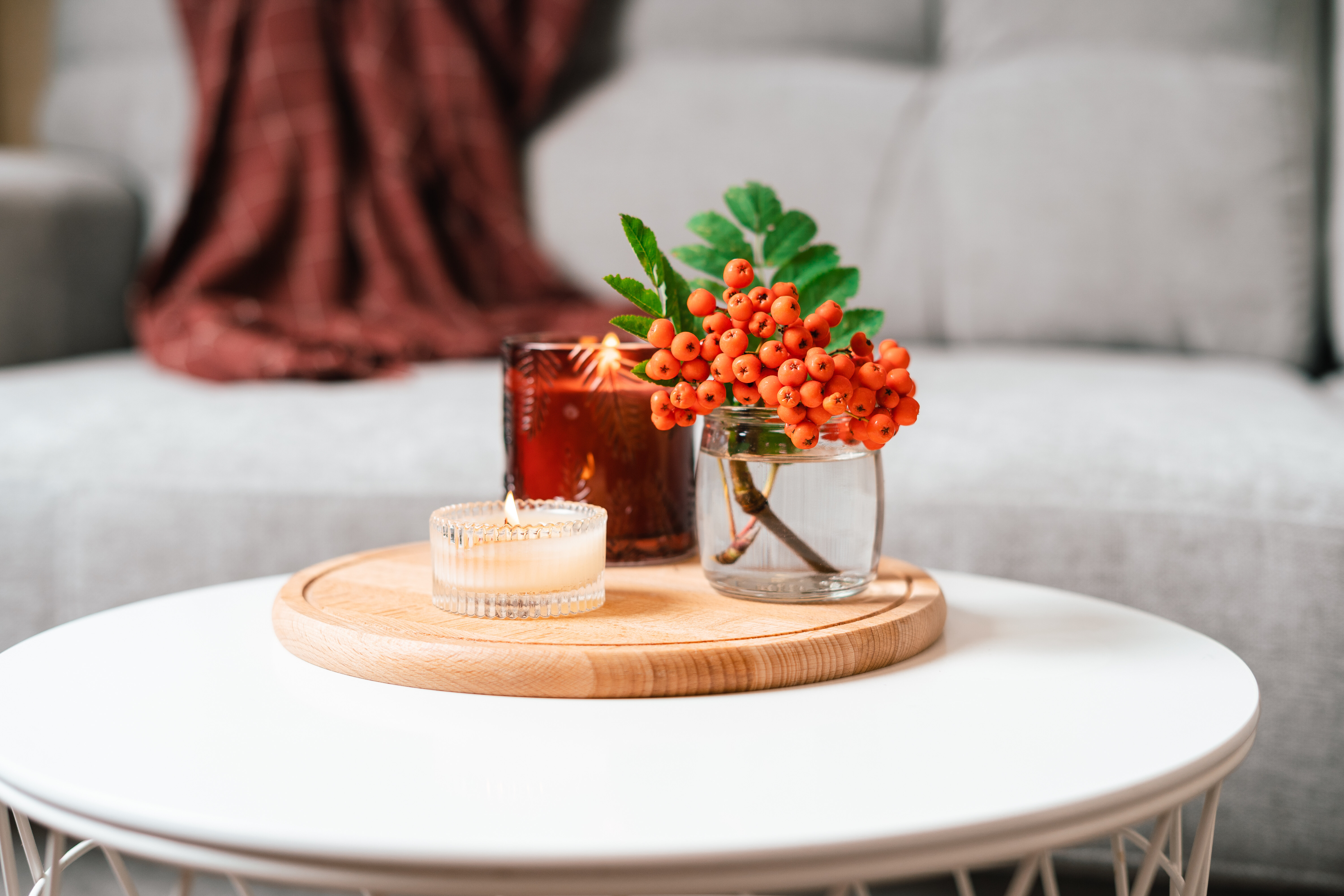 Decor on table stock image