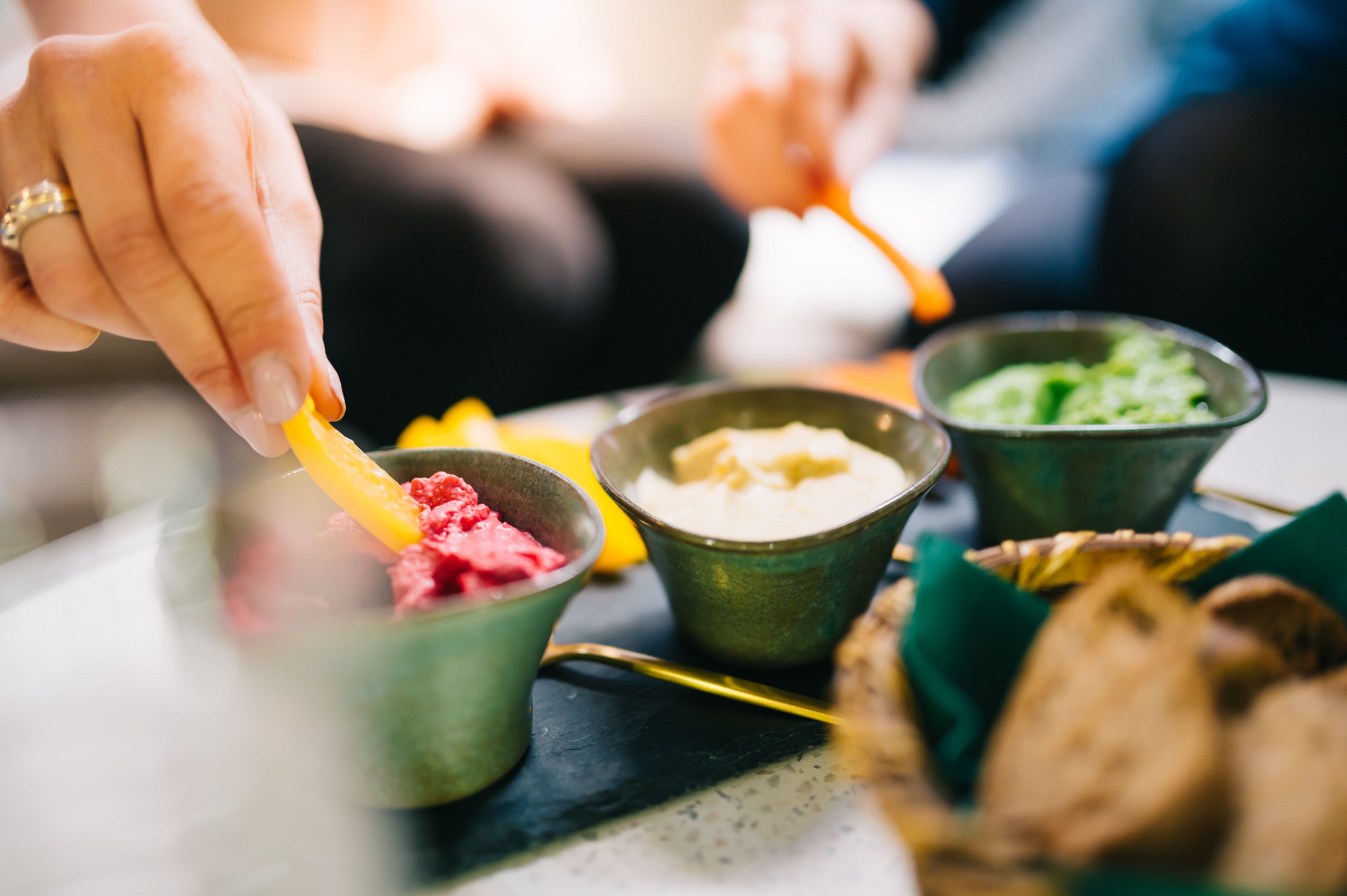 Food on table stock image