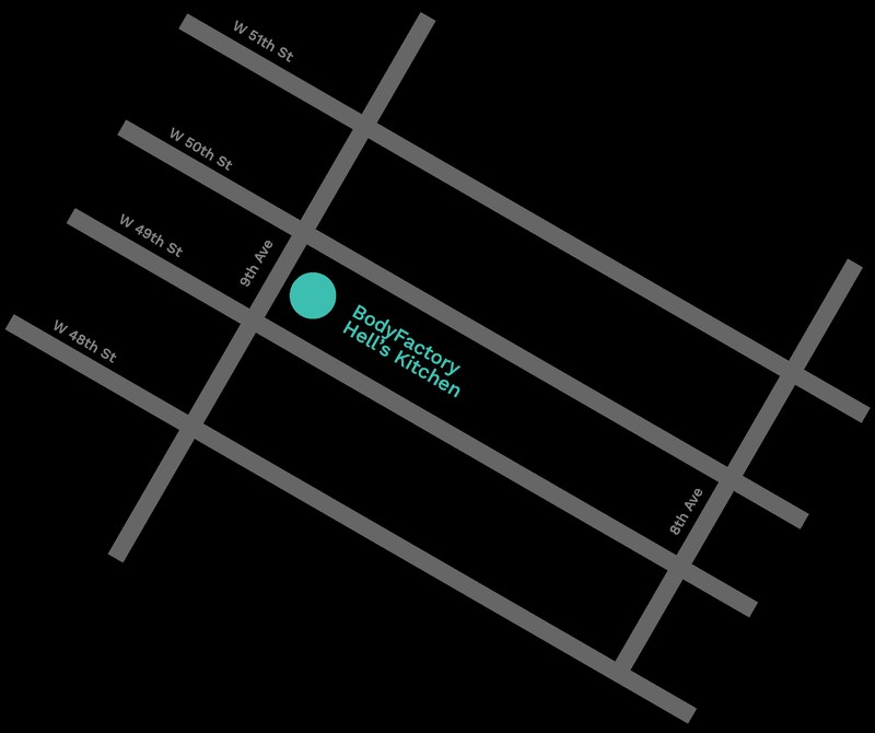 Map: Body Factory Hell's Kitchen