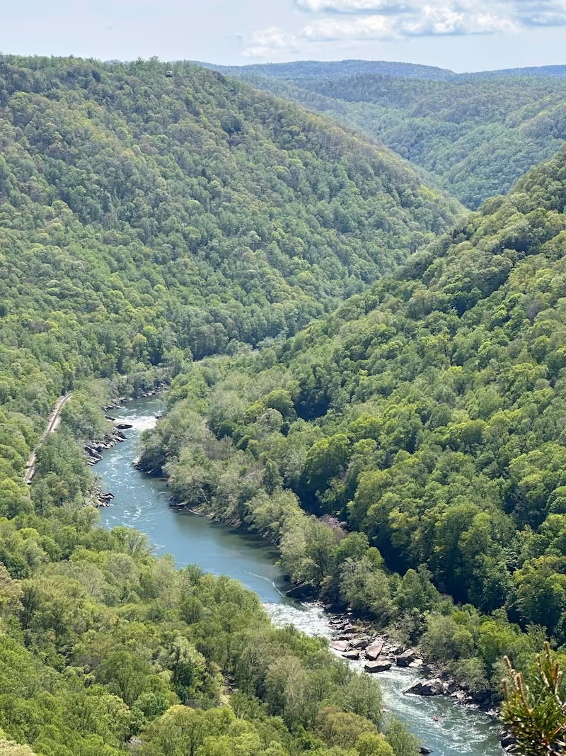 Blue Ridge Mountains with a river running through