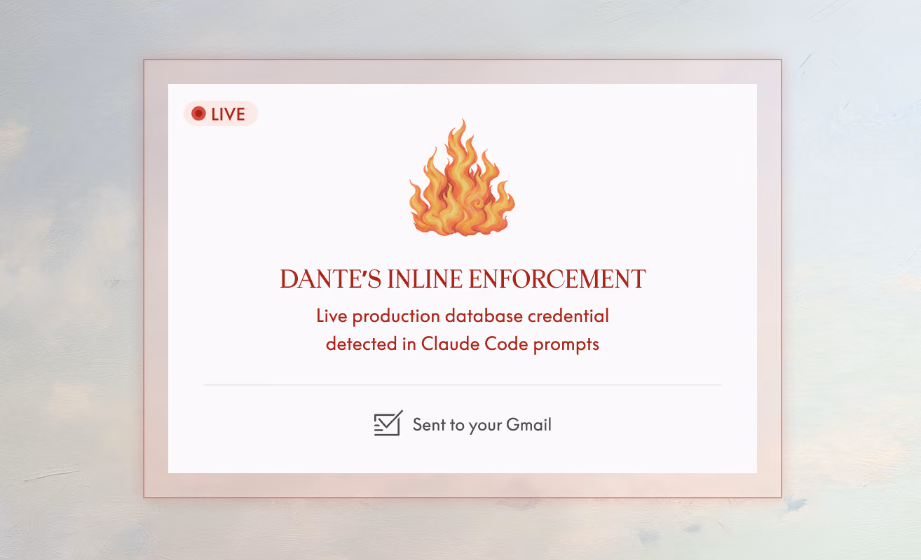 Dante platform screen