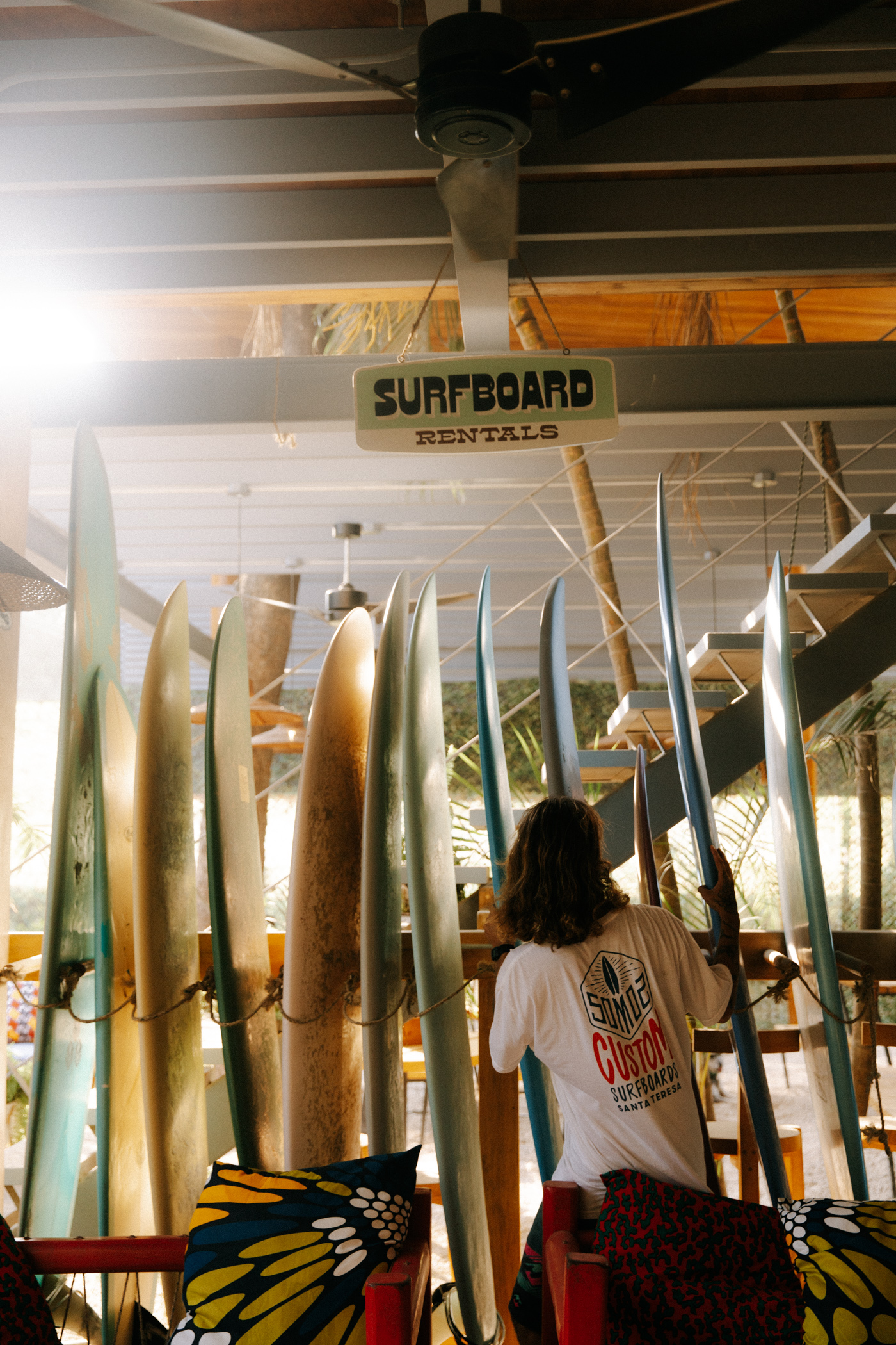 Board rental at House of Somos Santa Teresa