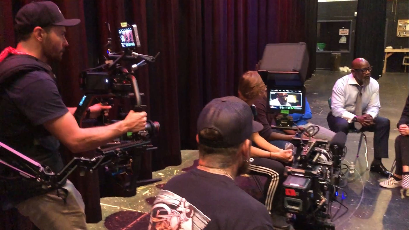 Behind the scenes of a filmed conversation