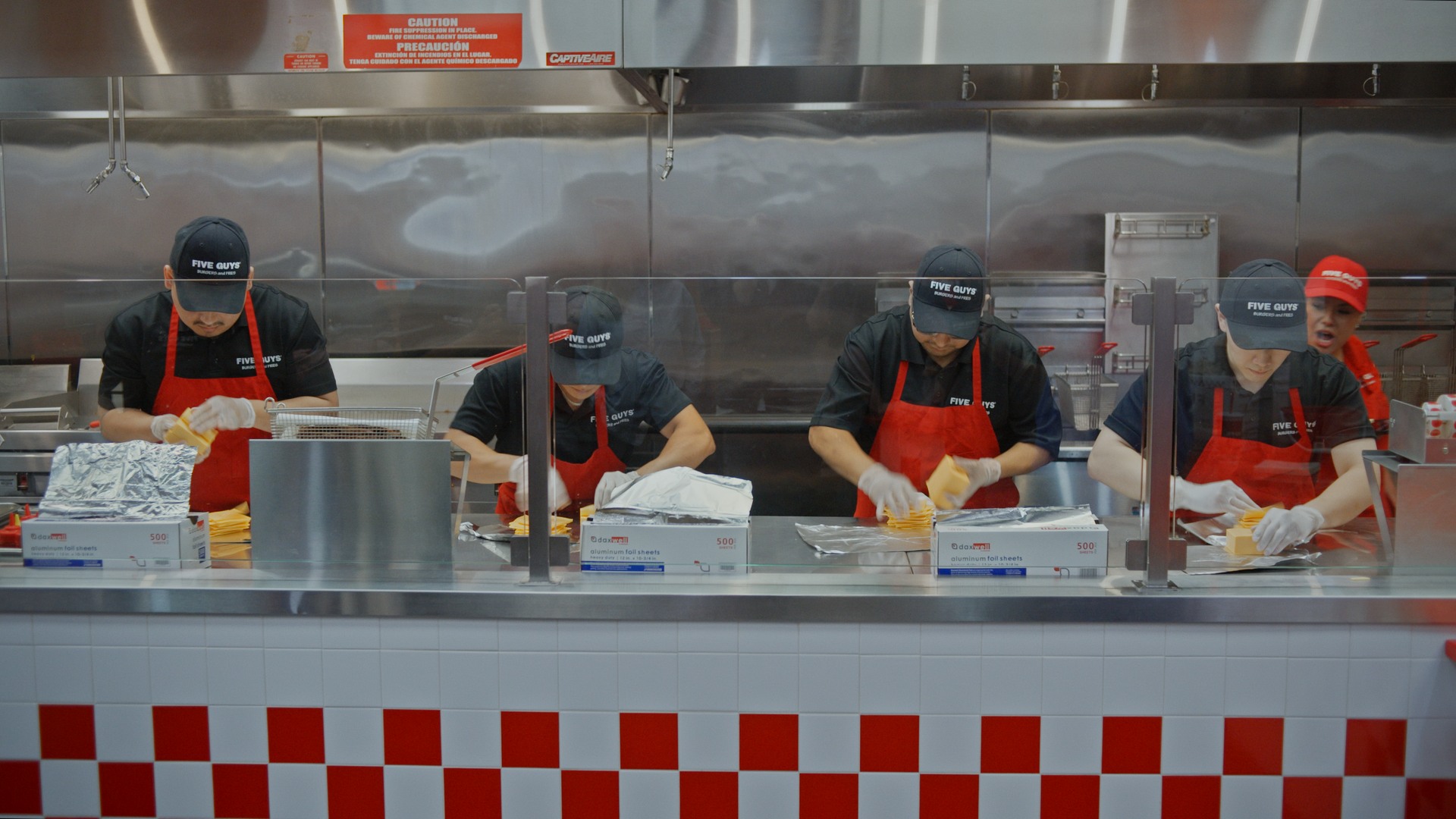 On The Line — team working in the Five Guys kitchen