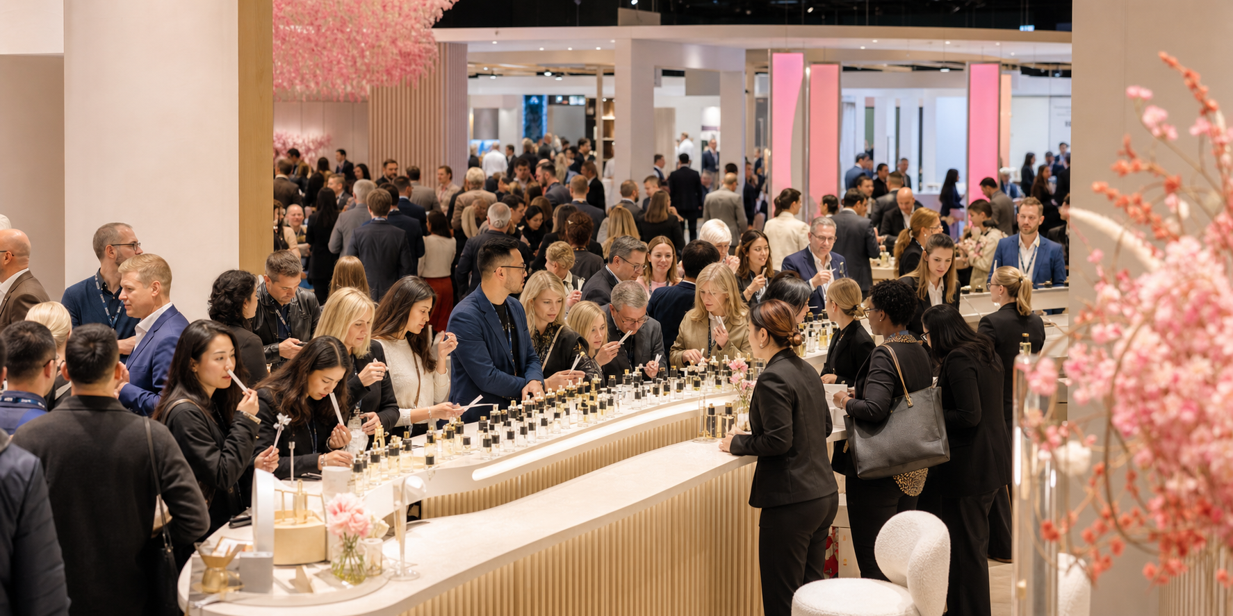 Große Scentbar bei einem Firmenevent