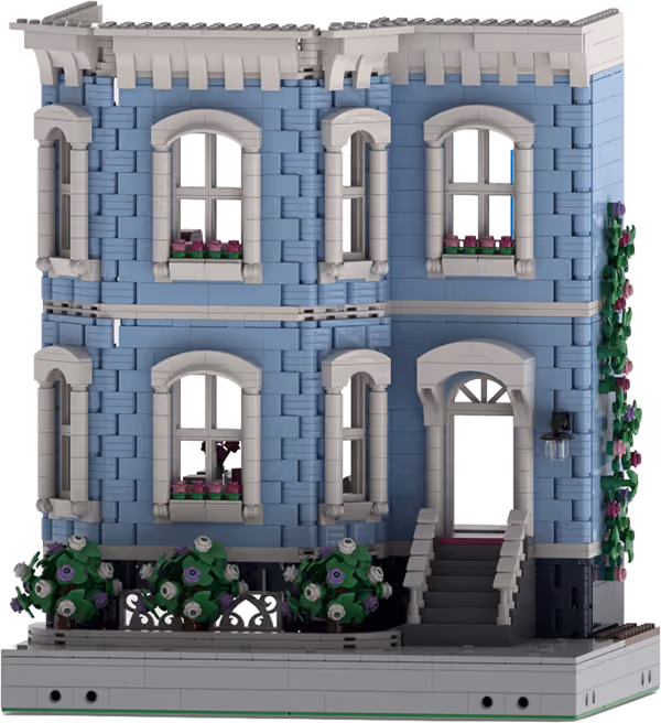 My Own Creation (MOC) of a DC town house. 