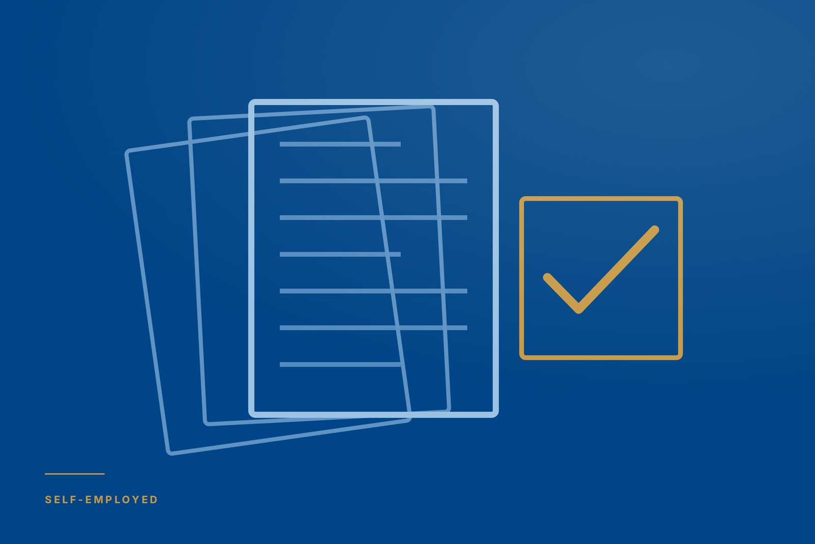 Stacked documents beside a check mark