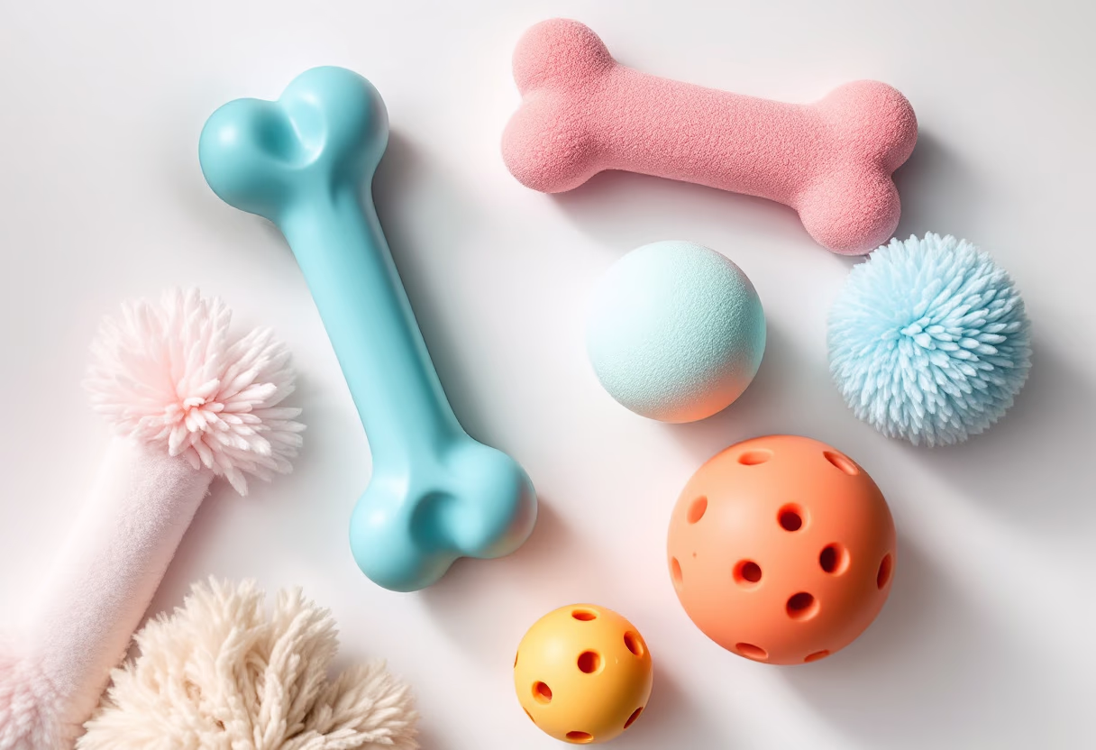 image of popular dog toy products for a pet store