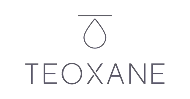 TEOXANE brand logo featuring a stylized droplet above the company name in uppercase letters.