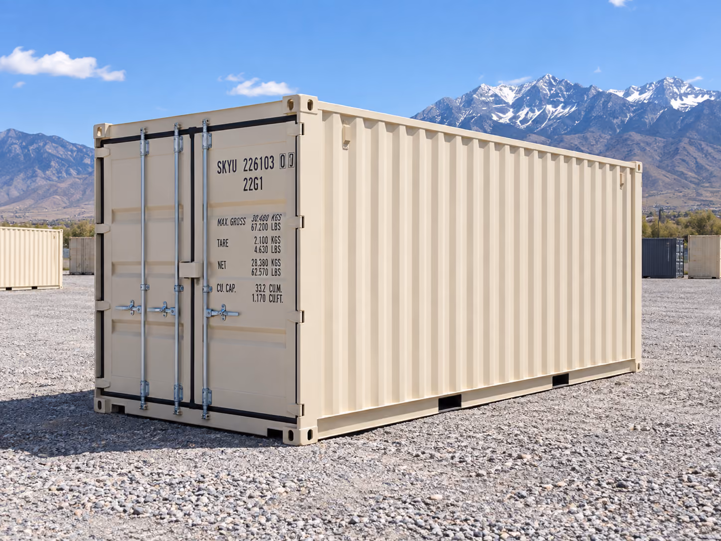 20-foot shipping container available for rent in Utah
