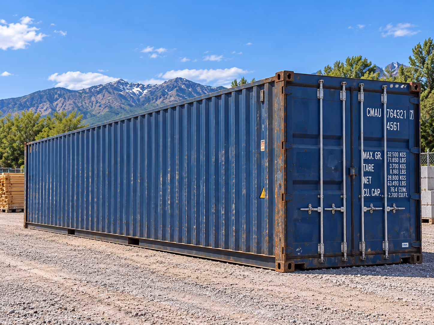 40-foot used shipping container