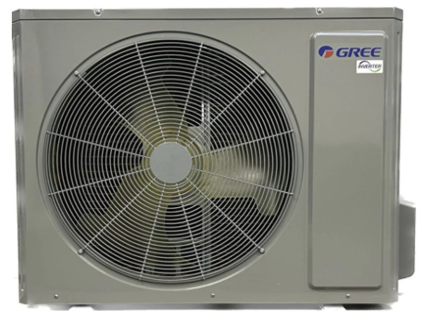 Supplied GREE inverter outdoor heat pump product image.