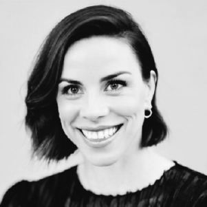 Woman with short hair smiling
