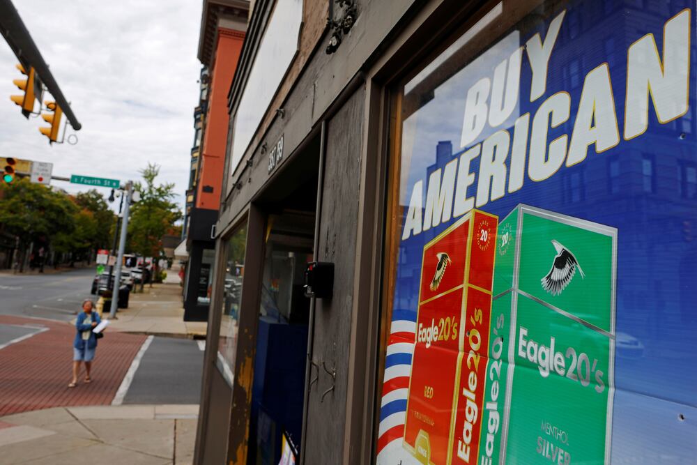 an american shop with written "Buy American"