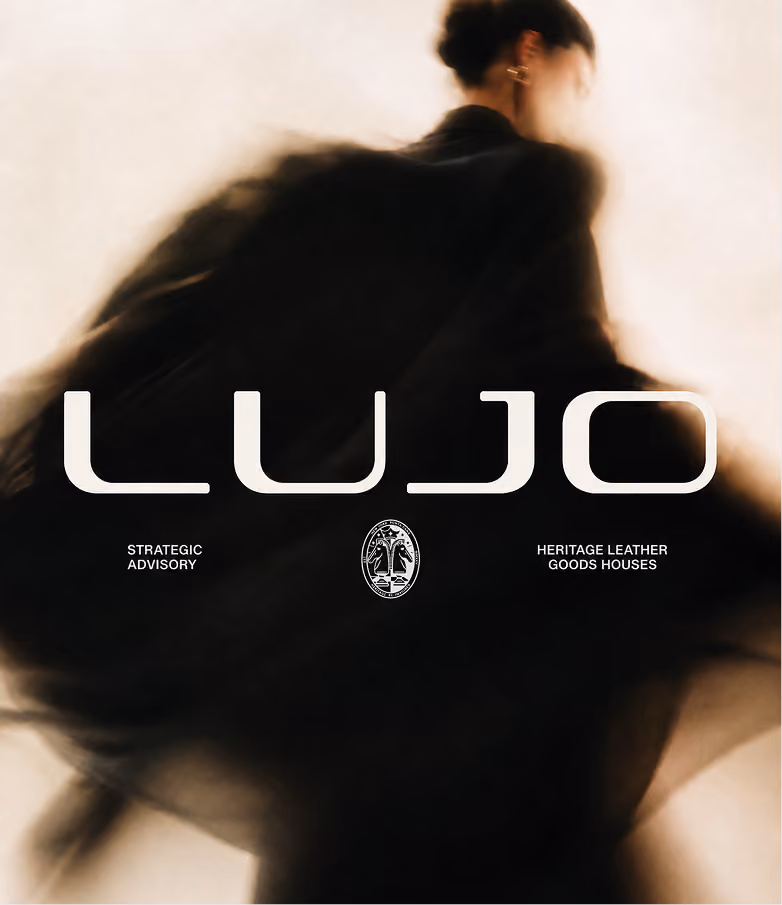 LUJO wordmark with the line Strategic Advisory for Heritage Leather Goods Houses