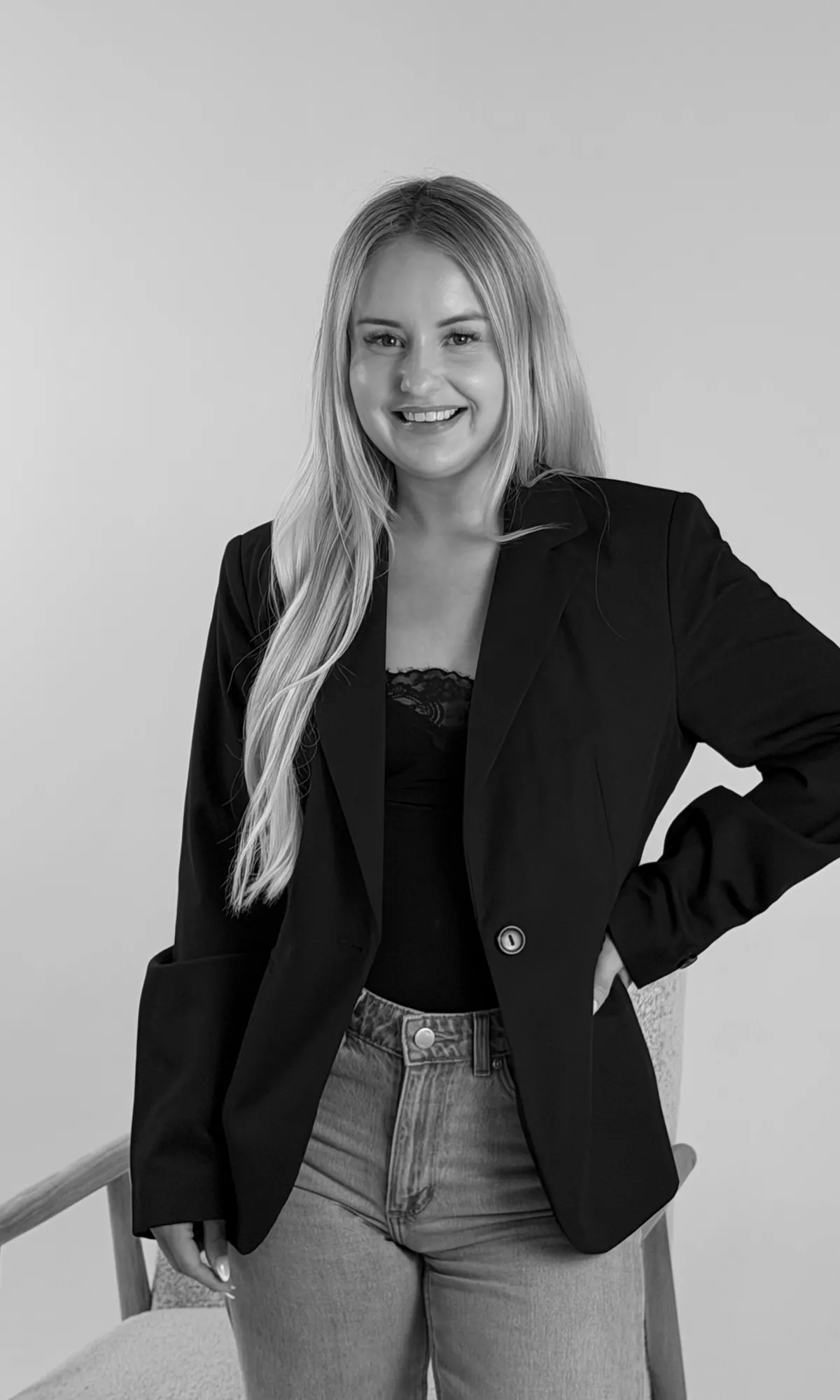 Tegan Fleming, Founder and Registered Nurse, standing in the Novelle consultation room