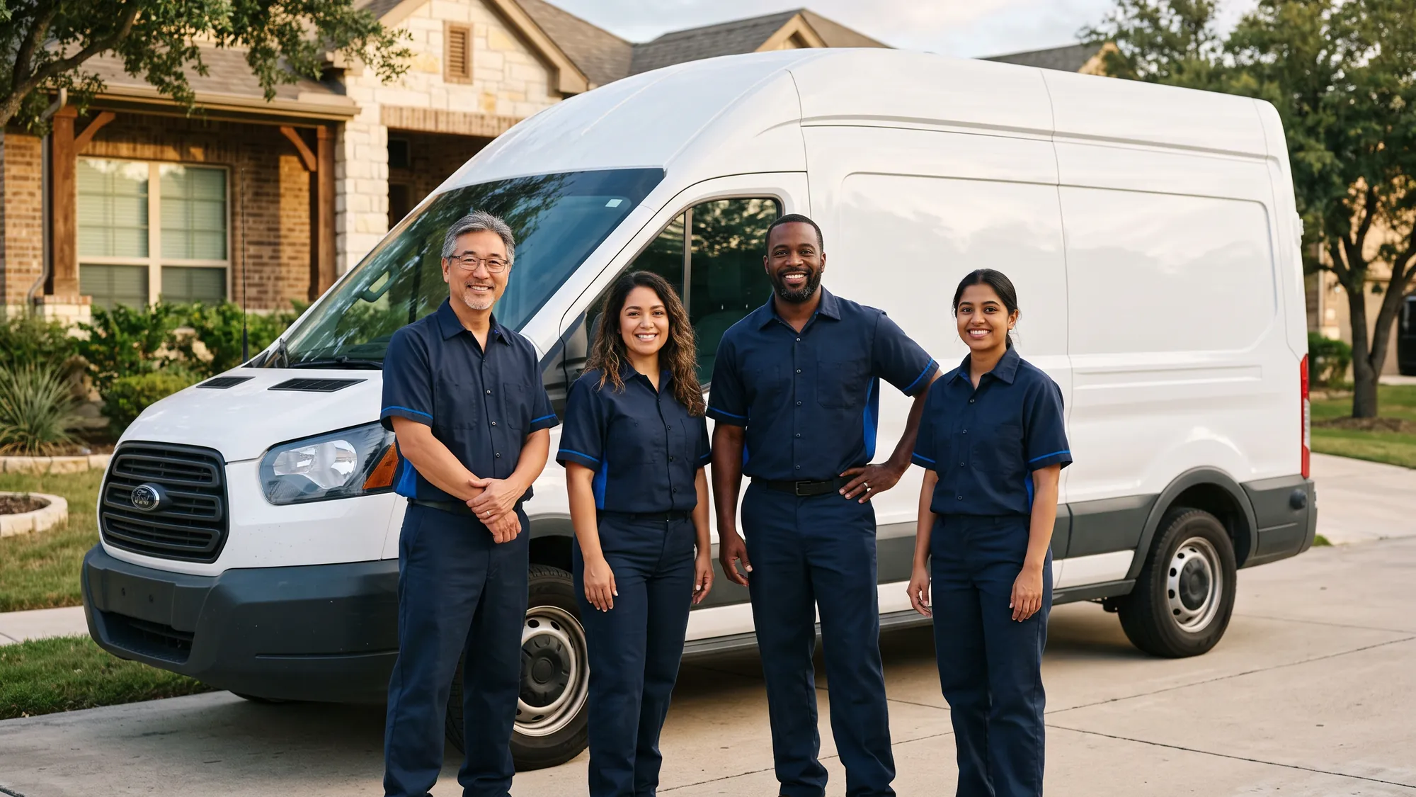 The Manifold plumbing crew on a job site in Austin