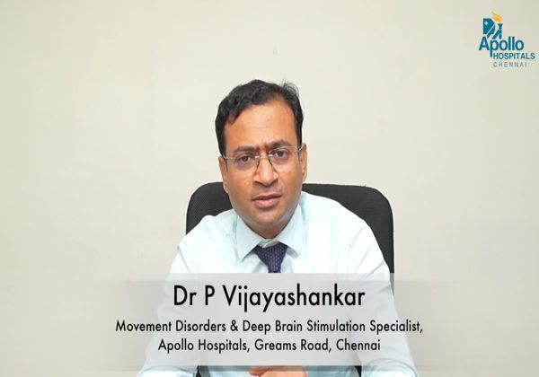 Dr. P Vijayashankar explaining Deep Brain Stimulation for movement disorders.