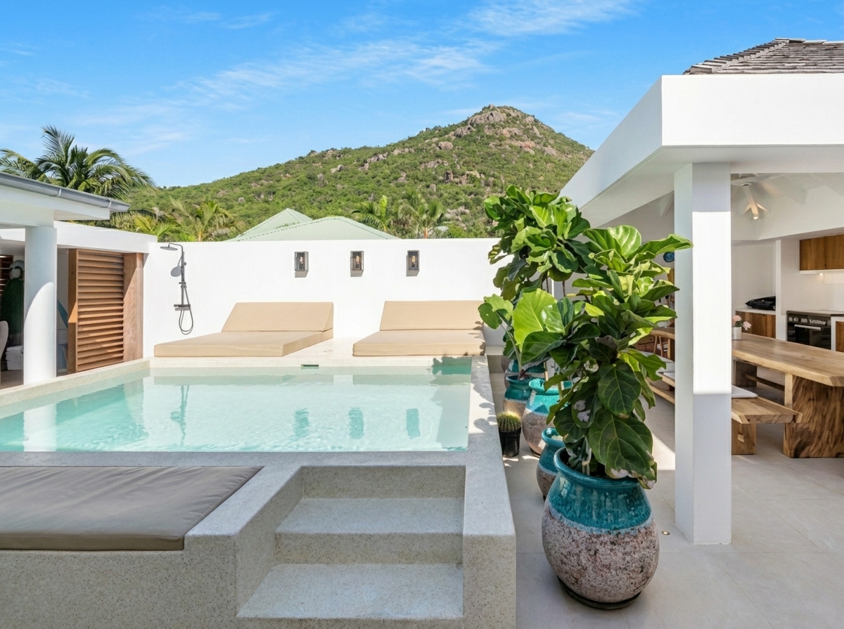 Villa E, villa contemporaine — Grand Fond, Saint-Barthélemy — vue 3
