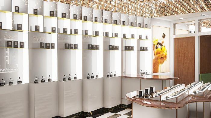 Boutique C — les présentoirs