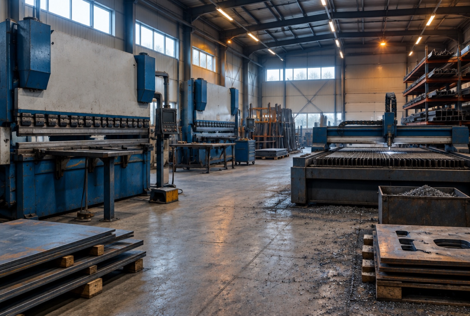 Productiehal met machines waar dagelijks gereinigd, gesmeerd en beschermd wordt