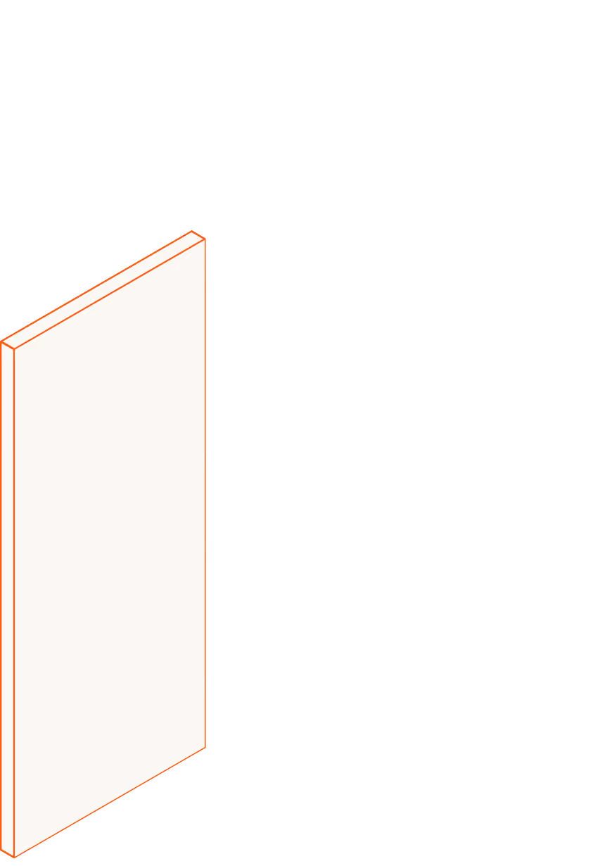 Illustration of a closed, blank white book or notebook standing upright at an angle on a white background.