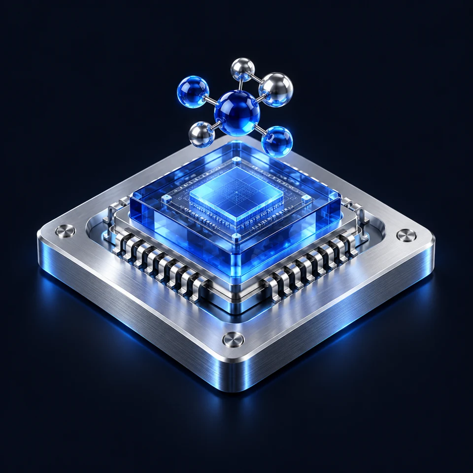 3D semiconductor chip with molecular forms