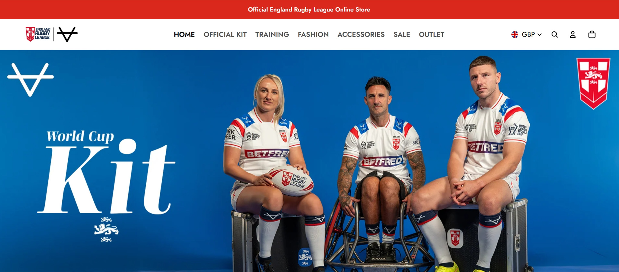Official England Rugby League online store operated by Elite Pro Sports on its new ecommerce platform