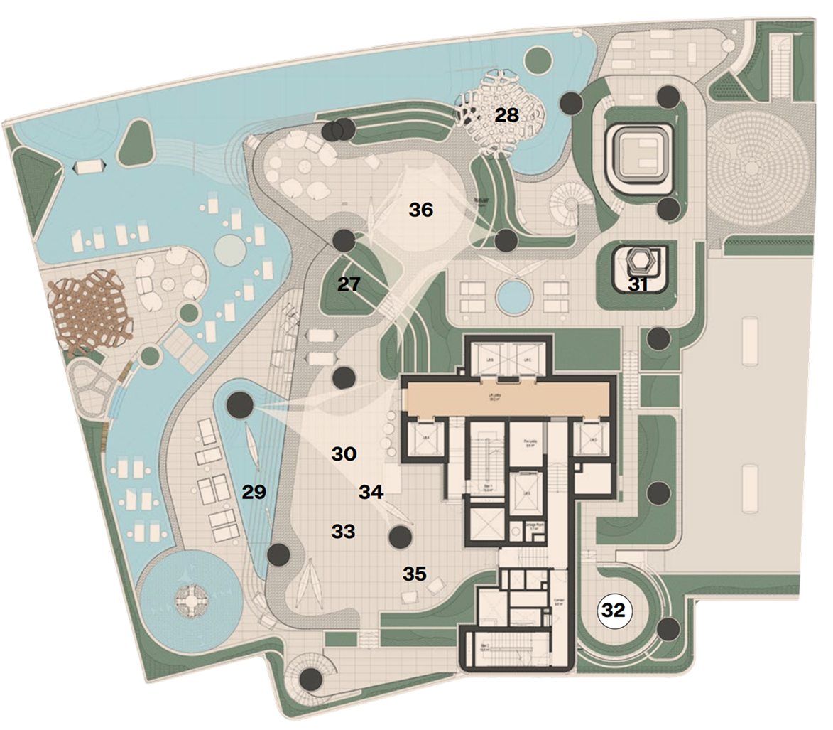 Amenities floor plan Level 2 at Eywa Way of Water