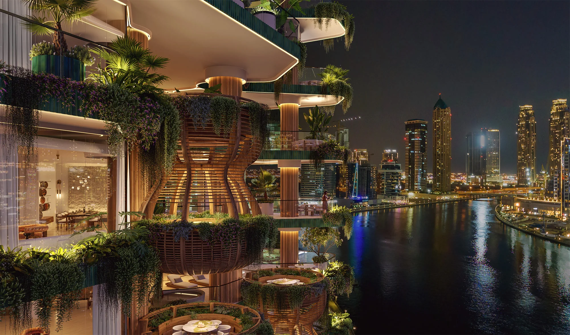 Sky Terraces at Night
