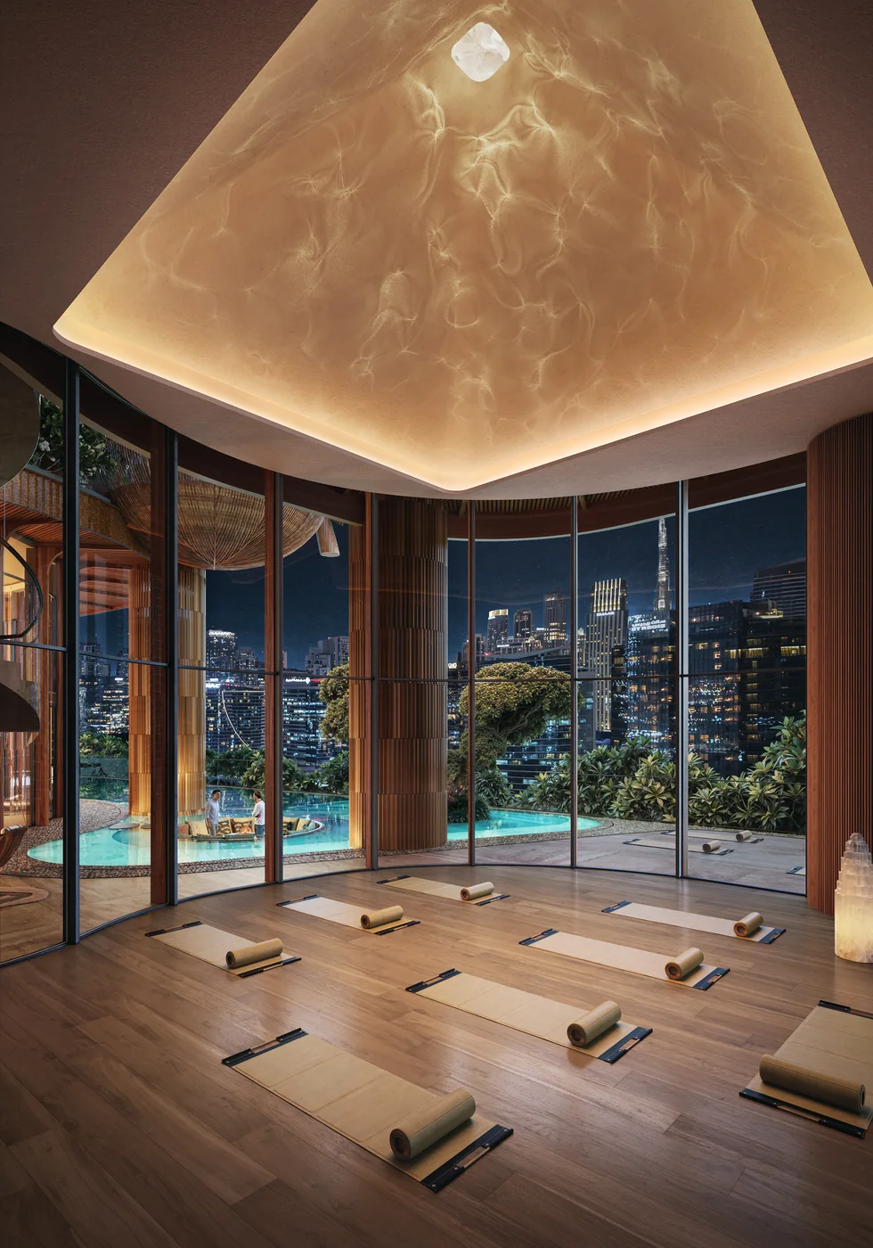 Yoga Hall at Night