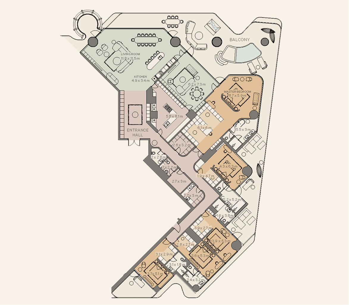 5-bedroom Residence Type 1 floor plan at Eywa Tree of Life