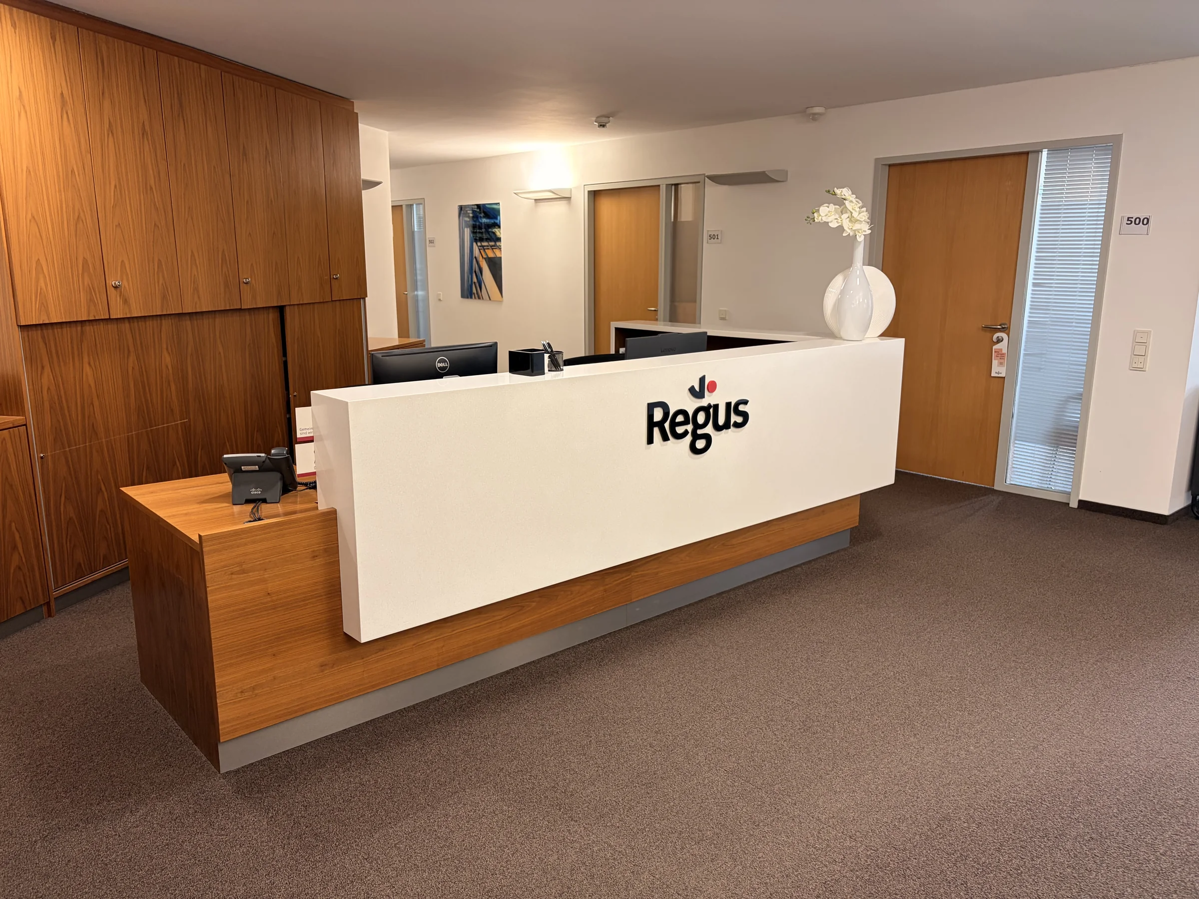 Empfang im Regus Business Center am Standort Stuttgart