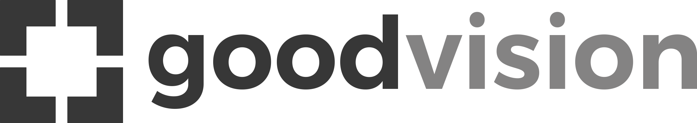 GoodVision logo, grey version