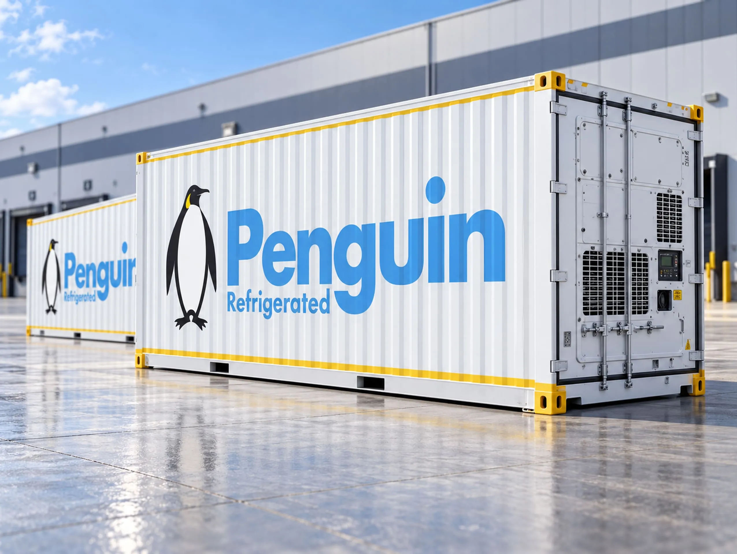 Penguin Refrigerated branded container