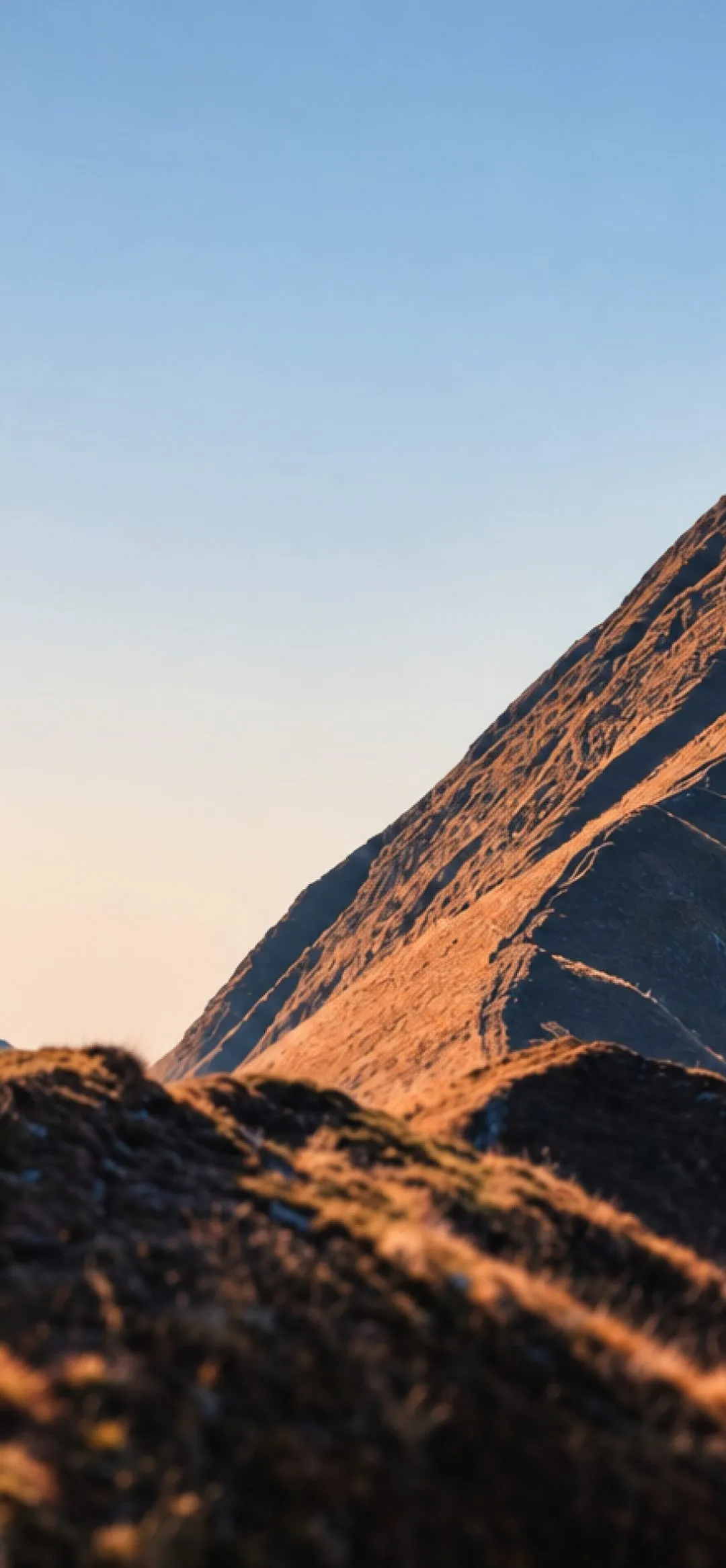 Mountain ridge at sunrise