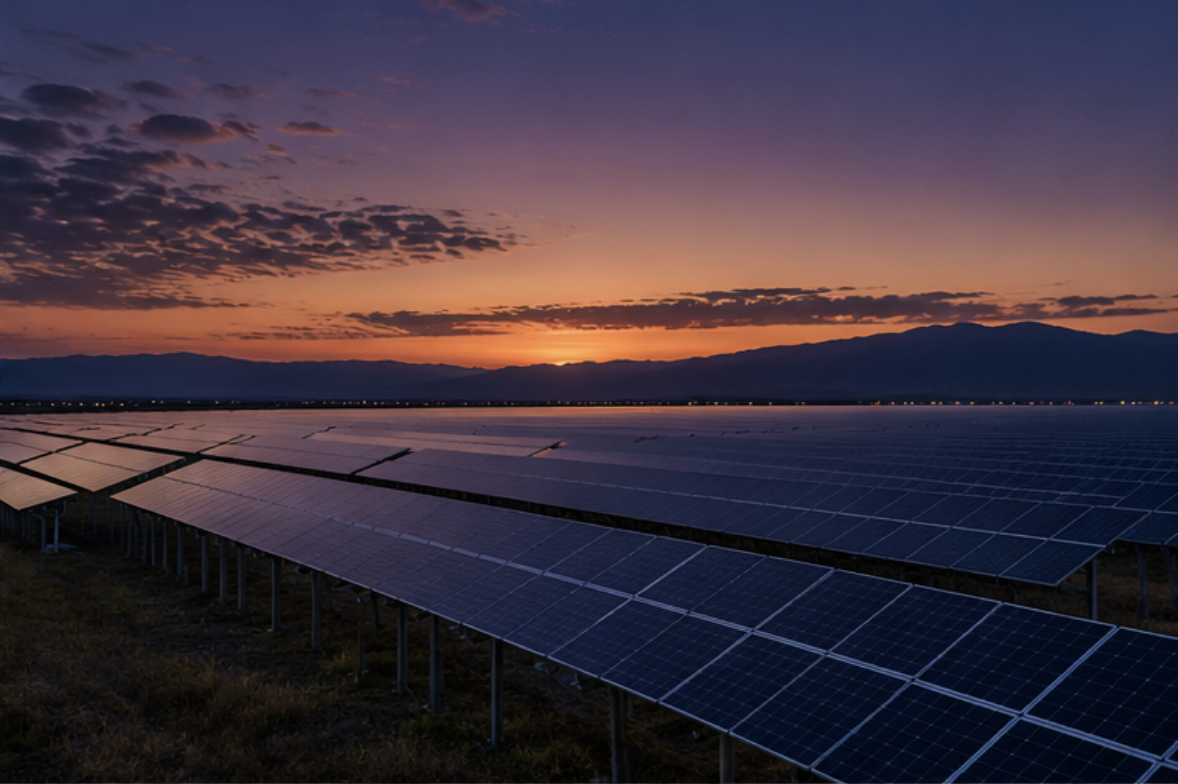 Solar generation and long-duration energy storage site