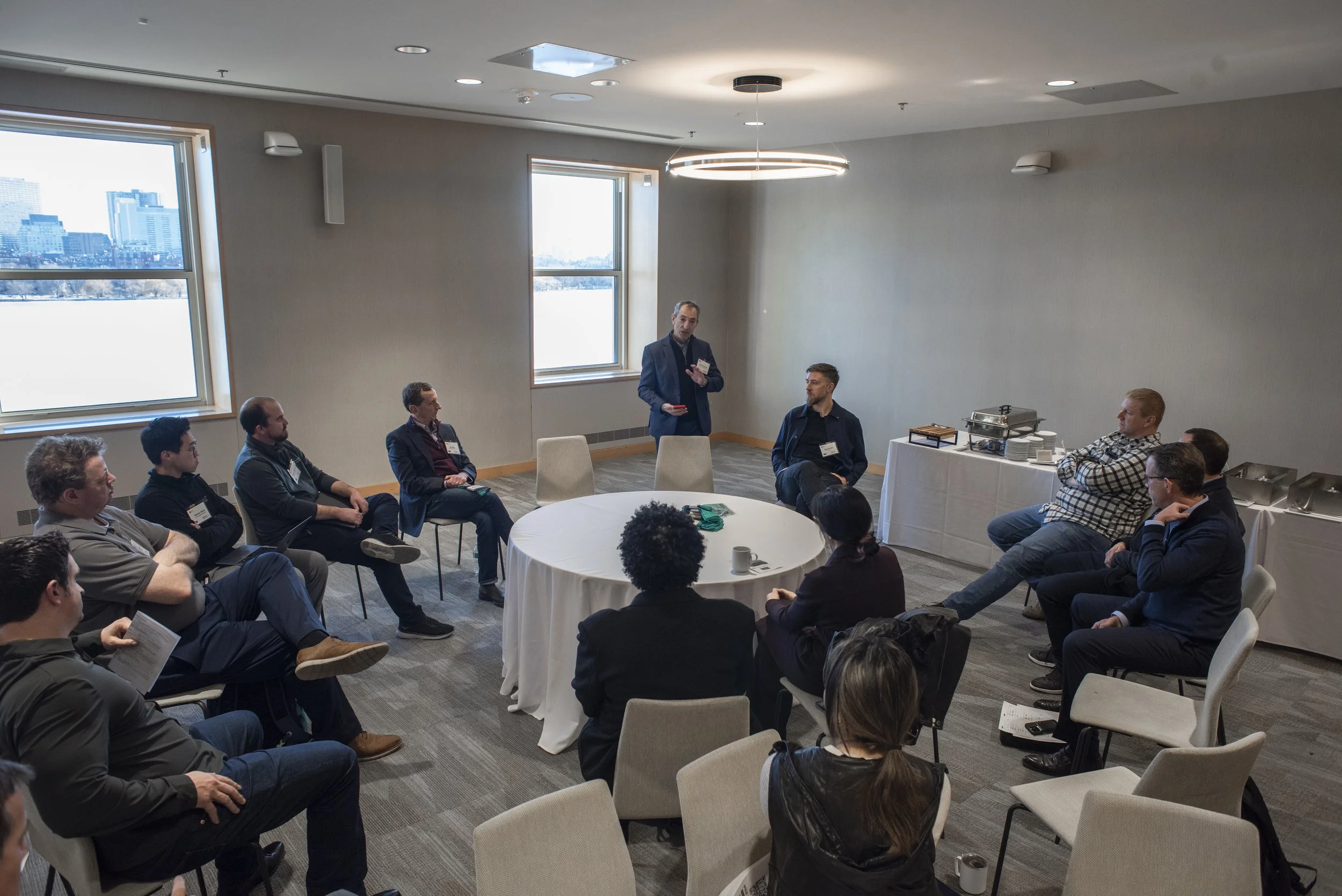 Dennis Arnow leading an expert breakout on tariffs